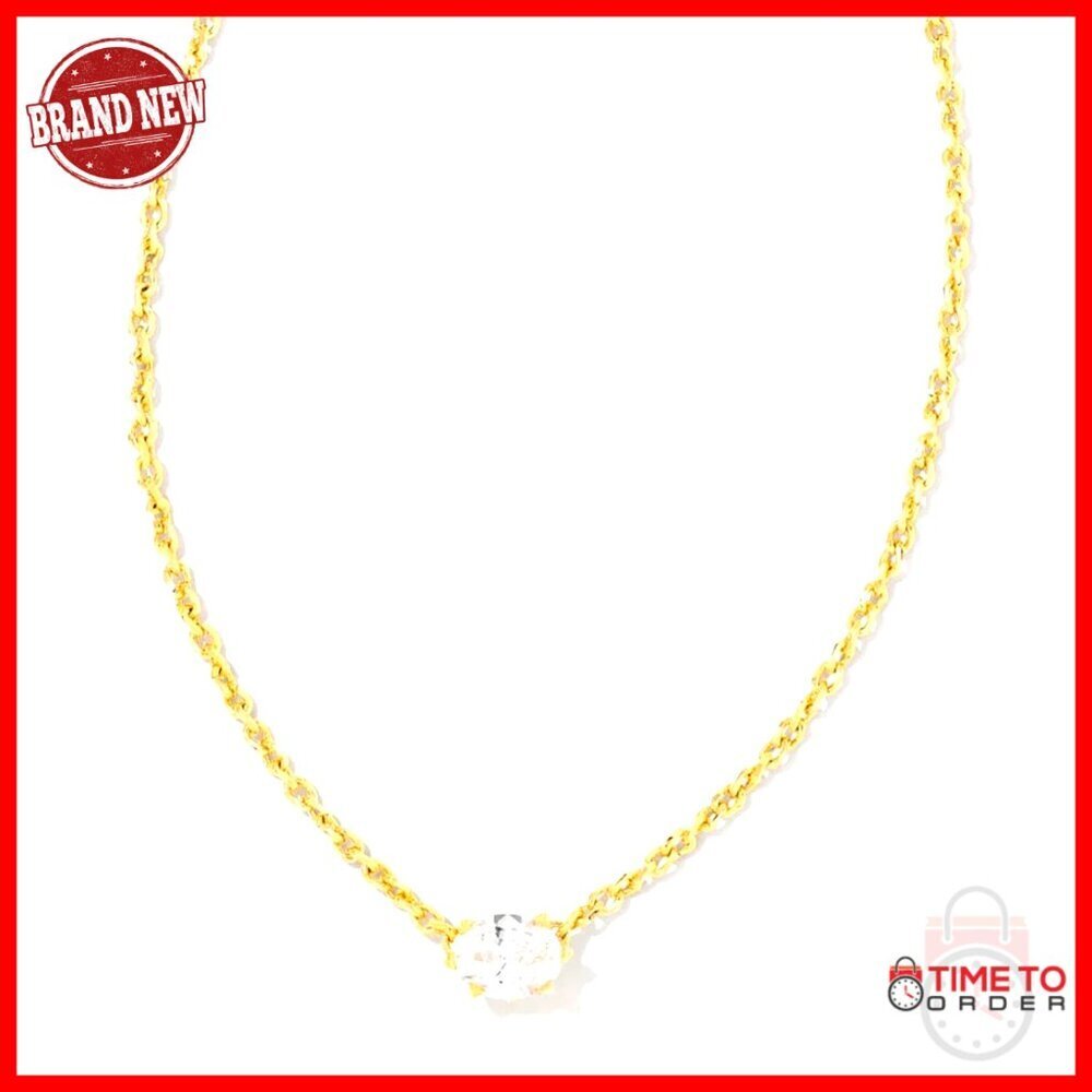 Gold Plated Pendant Necklace Elegant Minimal Chic Adjustable Chain Lobster Clasp